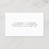 洗練された最小主義のモダンのお洒落なプロフェッショナル 名刺 (裏面)