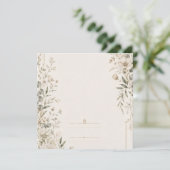 洗練された植物画が描かれた継承される結婚式の招待状 シーズンカード (スタンド正面)