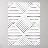 洗練された正方形パターン ポスター (正面)