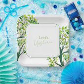 洗練された水の色のツリーUpsherin Upshernish ペーパープレート (パーティー)