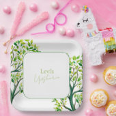 洗練された水の色のツリーUpsherin Upshernish ペーパープレート (パーティー)