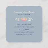 洗練された水彩植物エレガントフローラ スクエア名刺 (裏面)