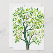 洗練された水彩画の木のウプシェリン・ウプシェルニッシュ 招待状 (裏面)