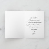 洗練された水色ブルーバラハッピーバースデー カード (内部)