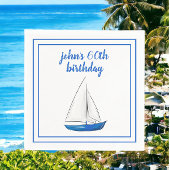 洗練された海軍ブルーの船のカクテルパーティー スタンダードカクテルナプキン