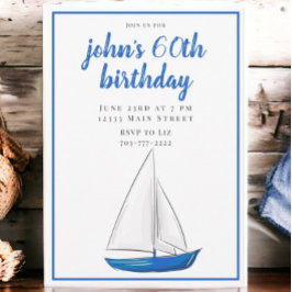 洗練された海軍ブルーの船のカクテルパーティー 招待状