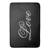 洗練された灰色の黒の愛 バスマット (正面縦)