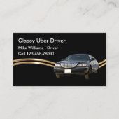 洗練された独立系Uberドライバーの名刺 名刺 (正面)