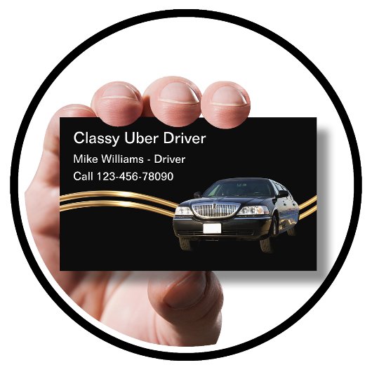 洗練された独立系Uberドライバーの名刺 名刺