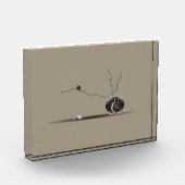 洗練された珍しい美しい貝殻の庭詩 フォトブロック (左)