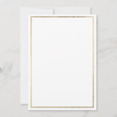 洗練された白金ゴールド熱帯性の葉ありがとう 招待状 (裏面)