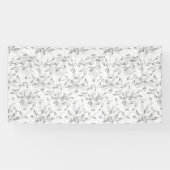 洗練された白黒のフローラ、ハイライトモチーフ 横断幕 (横)