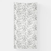 洗練された白黒のフローラ、ハイライトモチーフ 横断幕 (縦)