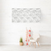 洗練された白黒のフローラ、ハイライトモチーフ 横断幕 (インサイチュ)