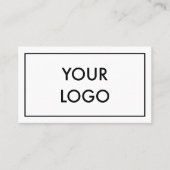 洗練された白黒のロゴミニマル 名刺 (正面)