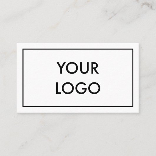 洗練された白黒のロゴミニマル 名刺 (正面)