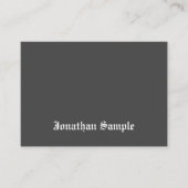 洗練された白黒の古い英国の文字のカッコいい 名刺 (正面)
