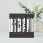 洗練された白黒のsipと参照2 招待状 (スタンド正面)