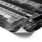 洗練された白黒シティ建物 ポスター (コーナー)