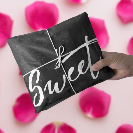 洗練された白黒スウィートデザイン 薄葉紙