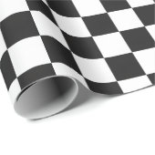 洗練された白黒パター市松模様にン ラッピングペーパー (ロールコーナー)