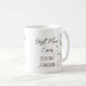 洗練された白黒ローズマザーズの日 コーヒーマグカップ (正面右)