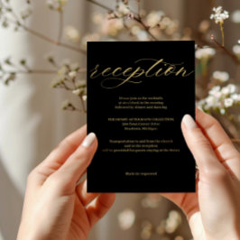 洗練された白黒披露宴カード エンクロージャーカード