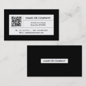 洗練された白黒QRコード 名刺 (正面/裏面)