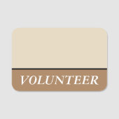 洗練された立派な「ボランティア」の名前タグ 名札 (正面)