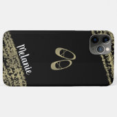 洗練された箔押しゴールドエッジ バレリーナ ダンサー Case-Mate iPhoneケース (裏面(横))