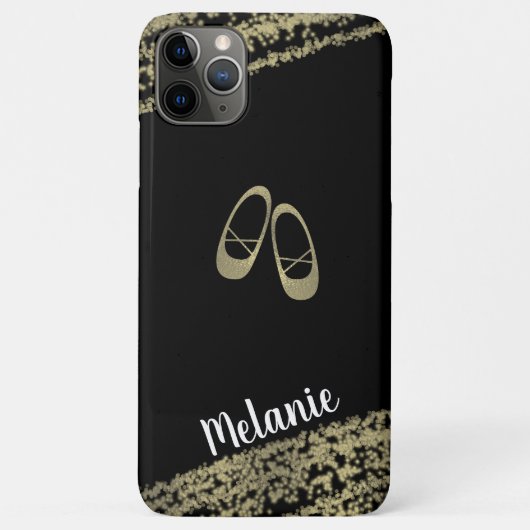 洗練された箔押しゴールドエッジ バレリーナ ダンサー Case-Mate iPhoneケース (裏面)