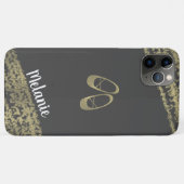 洗練された箔押しゴールドエッジ バレリーナ ダンサー Case-Mate iPhoneケース (裏面(横))