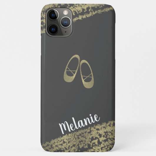 洗練された箔押しゴールドエッジ バレリーナ ダンサー Case-Mate iPhoneケース (裏面)