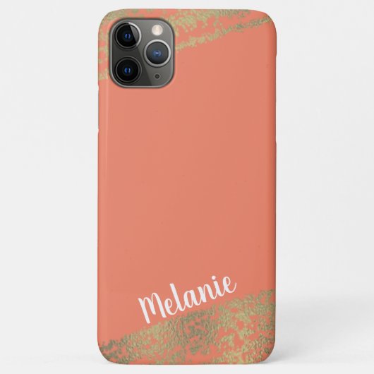 洗練された箔押しゴールドエッジ 名前入れ カラーオーダー Case-Mate iPhoneケース (裏面)