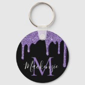 洗練された紫の輝きが煌くモノグラム キーホルダー (裏面)