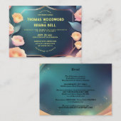 洗練された結婚フローラ ノートカード (正面/裏面)