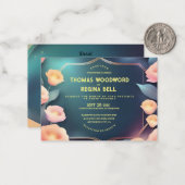 洗練された結婚フローラ ノートカード (正面/裏面インサイチュ)