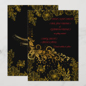 洗練された結婚式のSave the Dateカード | 編集可能なウェディングカード 招待状 (正面/裏面)