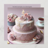 洗練された結婚5周年記念 招待状 (正面/裏面)