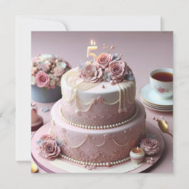 洗練された結婚5周年記念 招待状