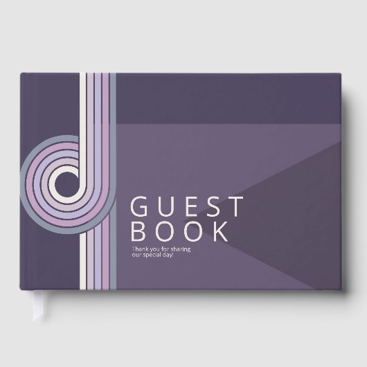 洗練された線ジオメト結婚リのバイオレットID983 ゲストブック (正面)