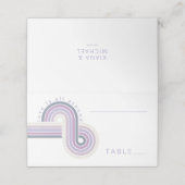 洗練された線ジオメト結婚リのバイオレットID983 プレイスカード (外部開封)