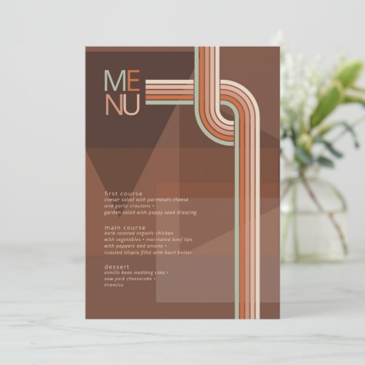 洗練された線ジオメト結婚リカルTerra Cotta ID983 メニュー (スタンド正面)