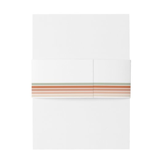 洗練された線ジオメト結婚リカルTerra Cotta ID983 招待状ベリーバンド (裏面例)