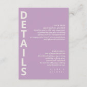 洗練された線分ジオメトリ詳細バイオレットID983 エンクロージャーカード (正面)