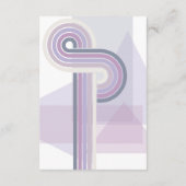 洗練された線分ジオメトリ詳細バイオレットID983 エンクロージャーカード (裏面)