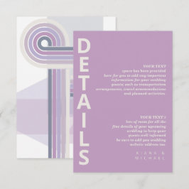 洗練された線分ジオメトリ詳細バイオレットID983 エンクロージャーカード