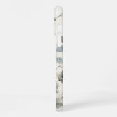 洗練された繊細な花々 水彩アート iPhoneケース (左側面)