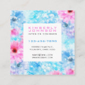 洗練された花のデザイン　ミニマル　編集可能 スクエア名刺 (裏面)