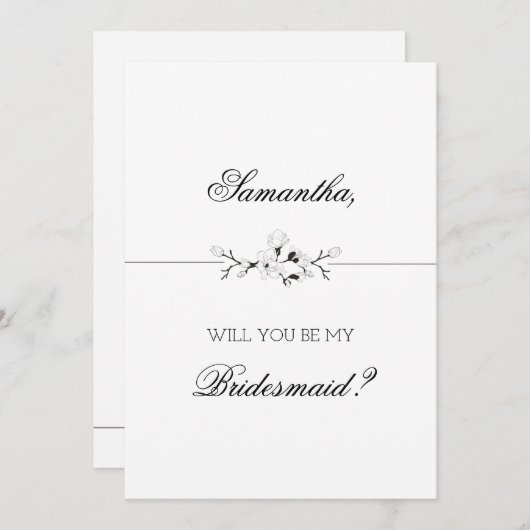 洗練された花嫁メイド 招待状 (正面/裏面)